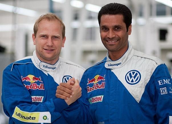 Timo Gottschalk und Nasser Al-Attiyah. Foto: Auto-Reporter/Volkswagen